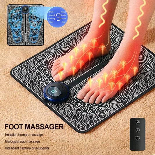 Electric Foot Massage Mat Relaxes Foot Acupoint Massage Mat Improves Blood Circulation 8 Modes 19 Level Relaxation USB Charging